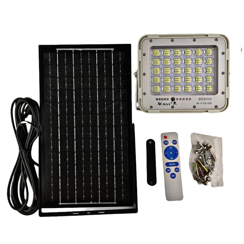 پروژکتورخورشیدی وی مکس مدل IR-V76100 ظرفیت 100وات ساعت پروژکتورخورشیدی وی مکس مدل IR-V76100 ظرفیت 100وات ساعت
