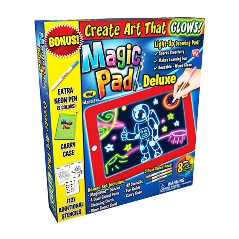 بازی آموزشی رنگ آمیزی مدل تخته نقاشی magic pad مجموعه 6 عددی 