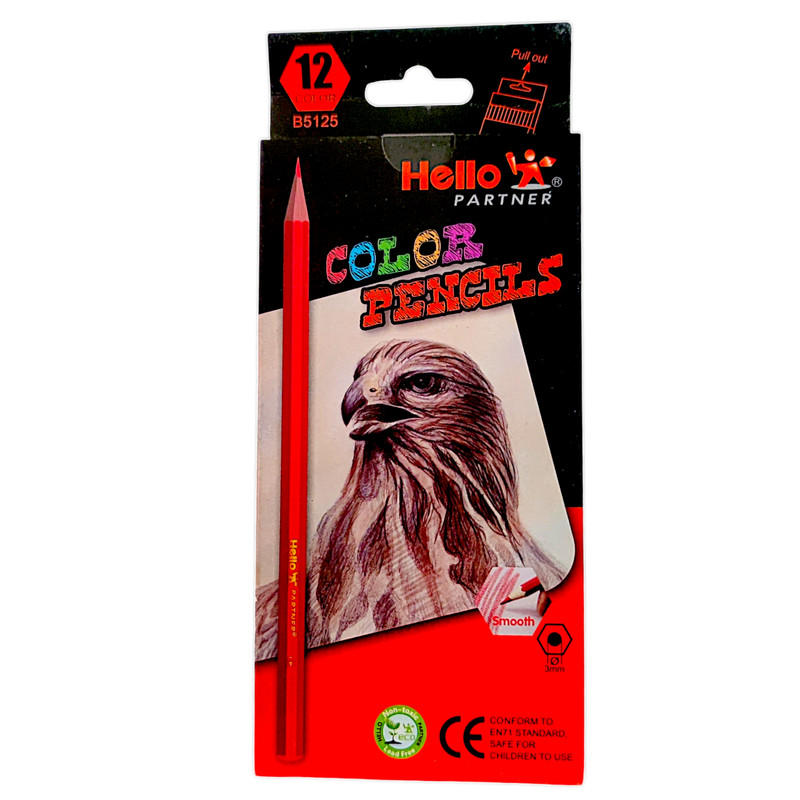 مداد رنگی 12 رنگ هلو مدل پارتنر کد 5125