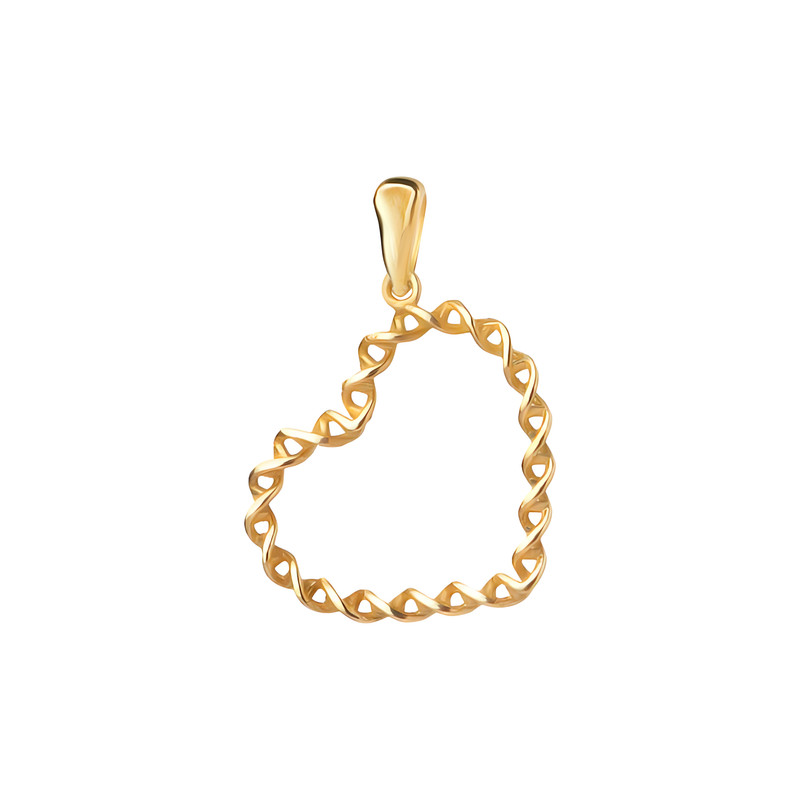 آویز گردنبند طلا 18 عیار زنانه میو گلد طرح قلب کد N496