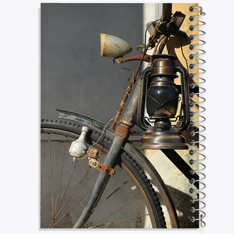 دفتر مشق 50 برگ خندالو طرح دوچرخه ی قدیمی کد F6946