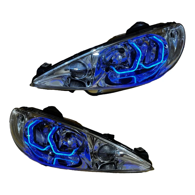 چراغ جلو خودرو گروه پژوهش صنعت مدرن مدل 3D-I8-B مناسب برای پژو 206 بسته دو عددی