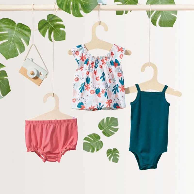 ست 3 تکه لباس نوزادی لوپیلو مدل تابستانه 3 کد 09-03