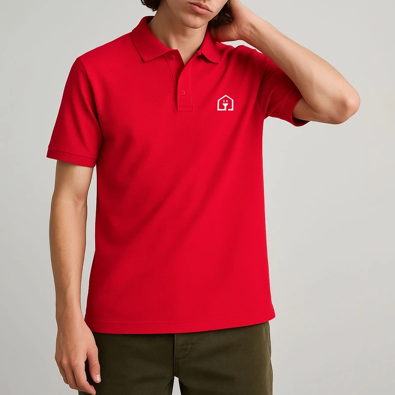 پولوشرت آستین کوتاه مردانه مدل X46 رنگ قرمز