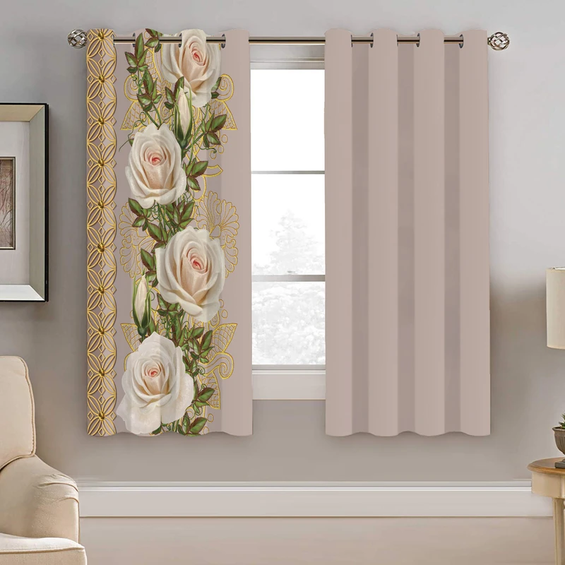 پرده نیروانا طرح گل مدل مخمل کد 4897 سایز 140×200 سانتی متر