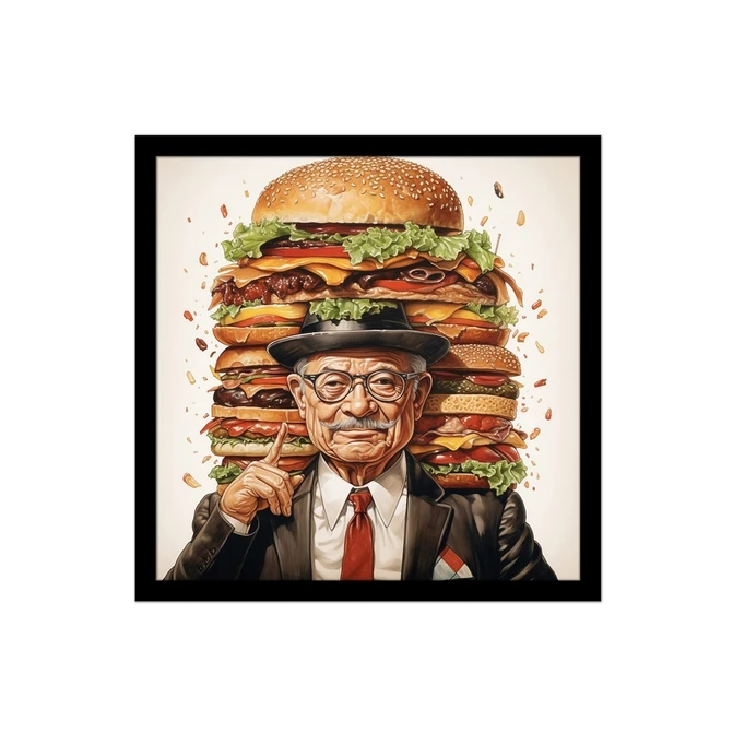 تابلو نوری بکلیت طرح رستوران و فست فود همبرگر مدل B-MID-16076