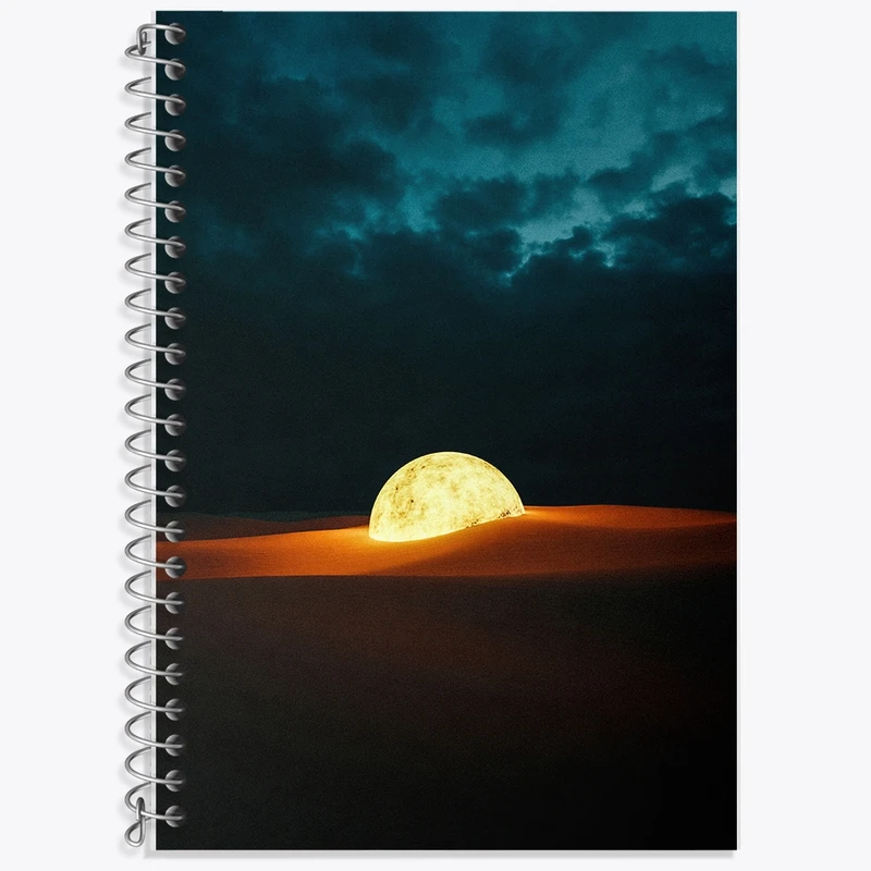 دفتر لغت 50 برگ خندالو طرح ماه (Moon) کد F4