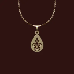 گردنبند طلا 18 عیار زنانه مدوپد مدل هندسی کد W2-1-1159