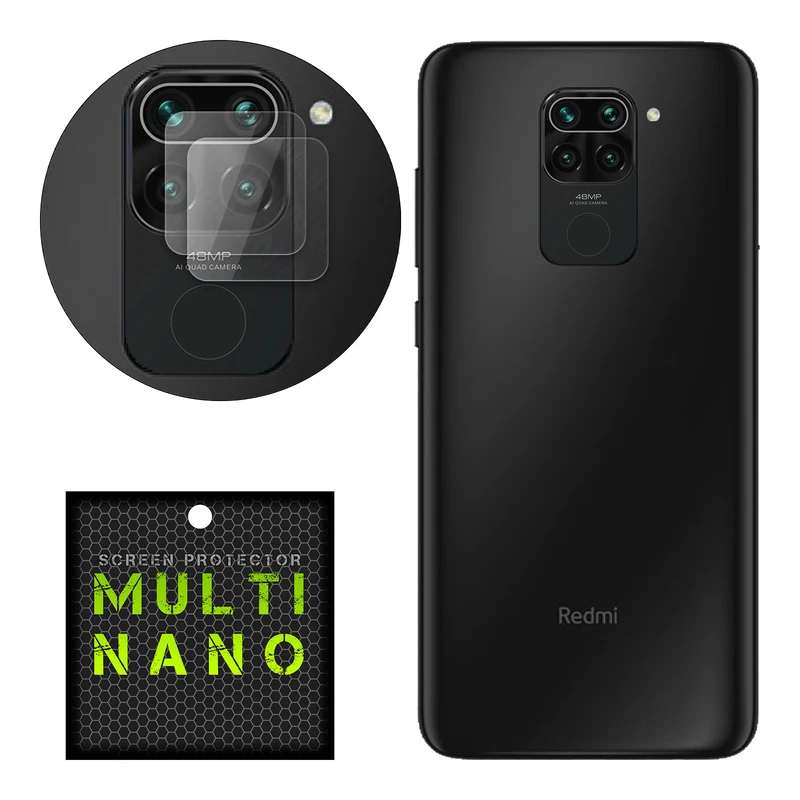 محافظ لنز دوربین مولتی نانو مدل Pro مناسب برای گوشی موبایل شیائومی Redmi Note 9 بسته دو عددی
