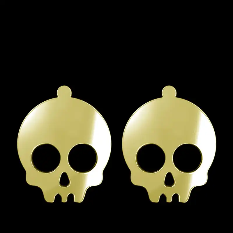 گوشواره طلا 18 عیار زنانه مدوپد مدل جمجمه کد GA1-15688