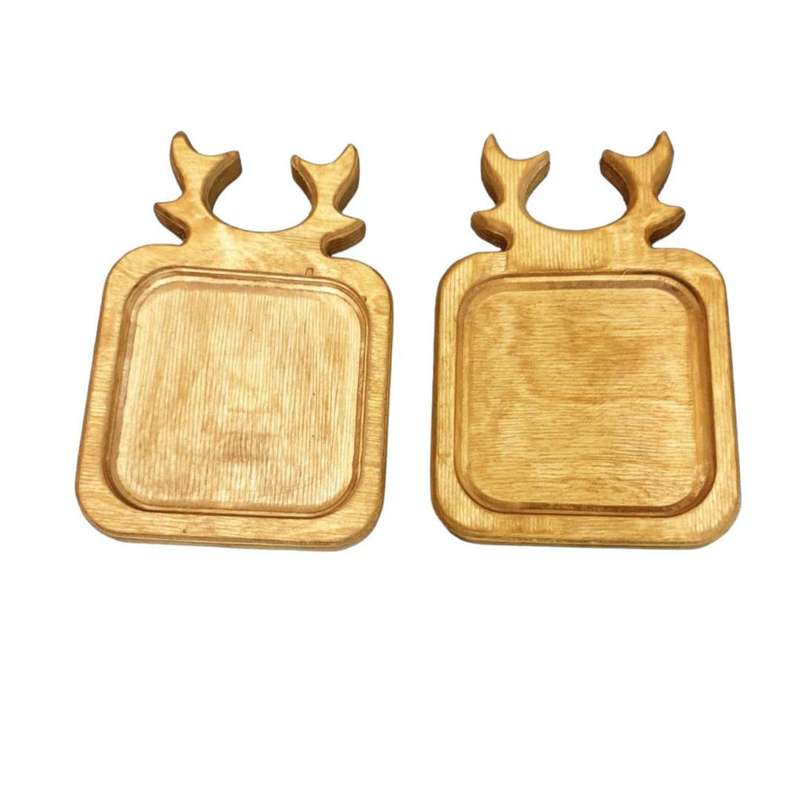 زیر لیوانی مدل چوبی کد R103 مجموعه دو عددی