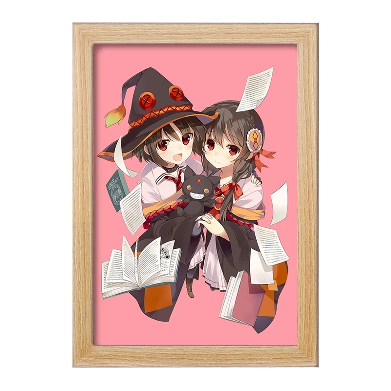 تابلو خندالو مدل یون یون و مگومین انیمه کونوسوبا Konosuba کد 27330