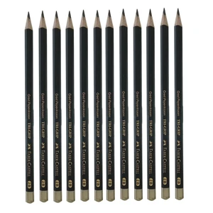 مداد مشکی فابر کاستل مدل  TRI-GRIP بسته 12 عددی