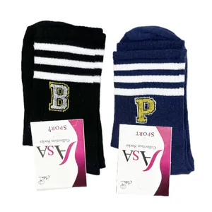 جوراب مدل نیم ساق طرح حروف انگلیسی بسته 2 عددی