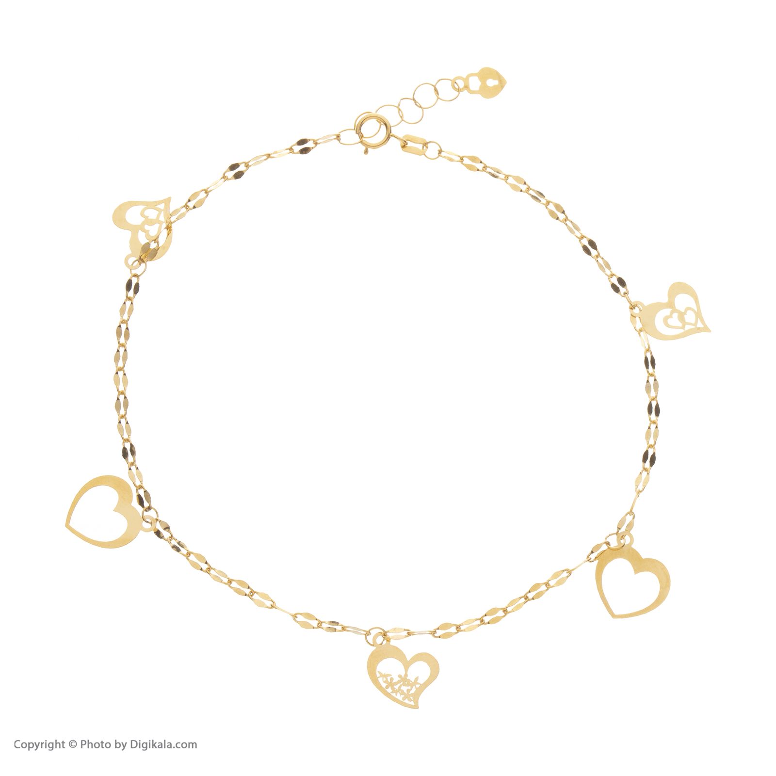 پابند طلا 18 عیار زنانه مایا ماهک مدل MA0163 طرح قلب -  - 2
