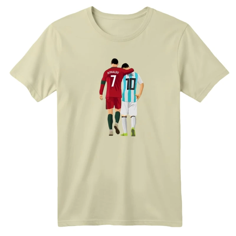 تی شرت آستین کوتاه بچگانه مدل مسی و رونالدو