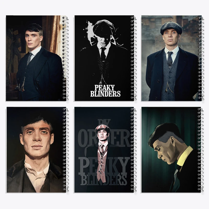 دفتر نقاشی 50 برگ خندالو طرح پیکی بلایندرز (Peaky Blinders) کد 610 مجموعه 6 عددی