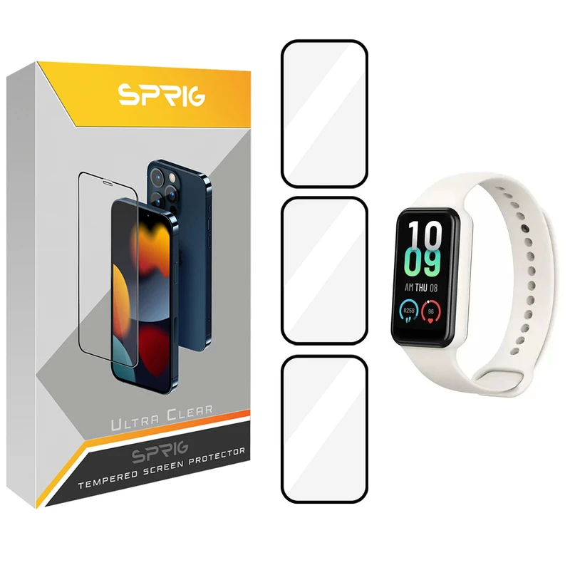 محافظ صفحه نمایش نانو اسپریگ مدل SPG مناسب برای ساعت هوشمند امیزفیت Band 7 بسته سه عددی