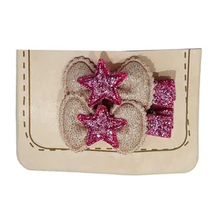 گیره مو دخترانه مدل پاپیونی ستاره دار بسته 2 عددی