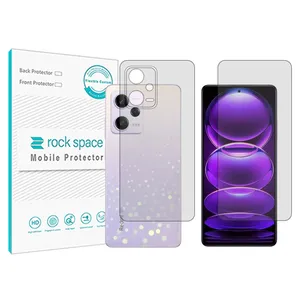 Rockspace transparent screen protector HyGEL model suitable for Xiaomi Redmi Note 12 Discovery Edition mobile phone with back protector