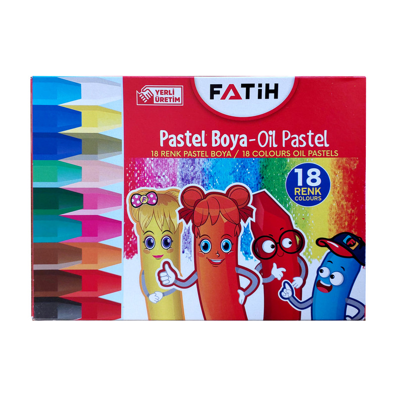 مداد شمعی 18 رنگ فاتح مدل Oil Pastel