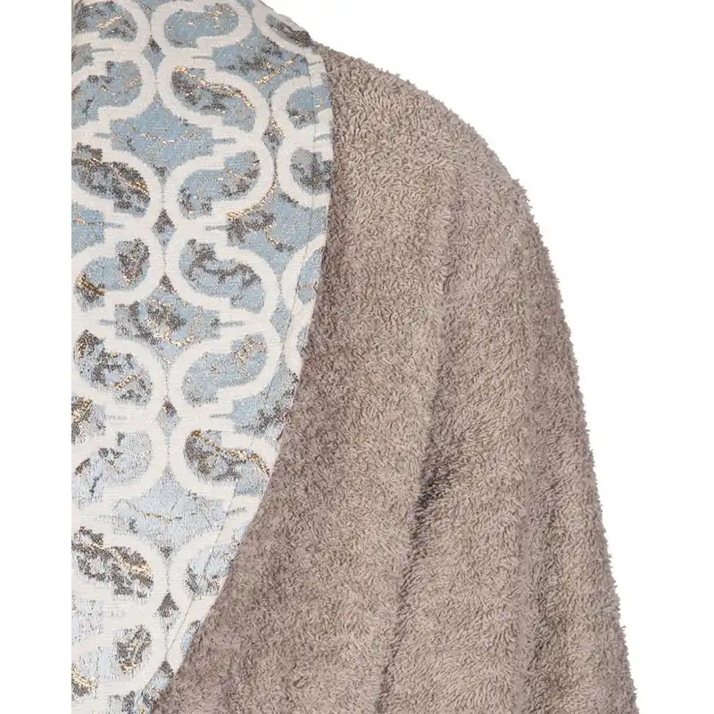 حوله پالتویی لنزو مدل کلار خطوط هندسی سایز 110