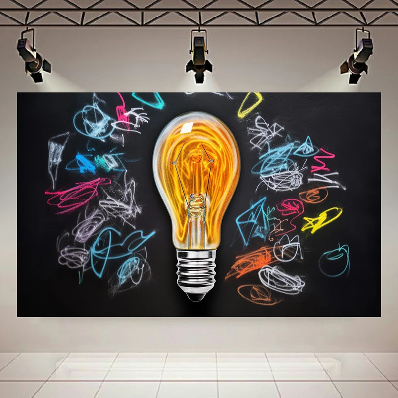 پوستر دیواری طرح چراغ ایده مدل خلاقانه کد AR305668