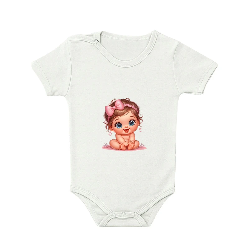 بادی آستین کوتاه نوزادی مدل فرشته کوچک کد 11