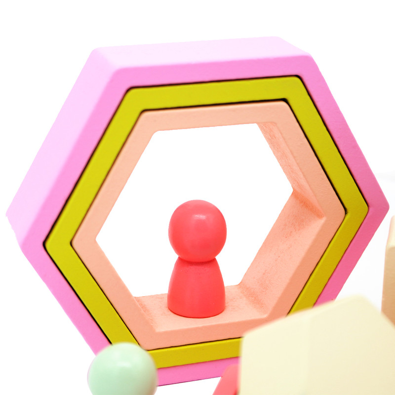 بازی آموزشی باکیدز مدل مونته سوری اشکال رنگین کمان