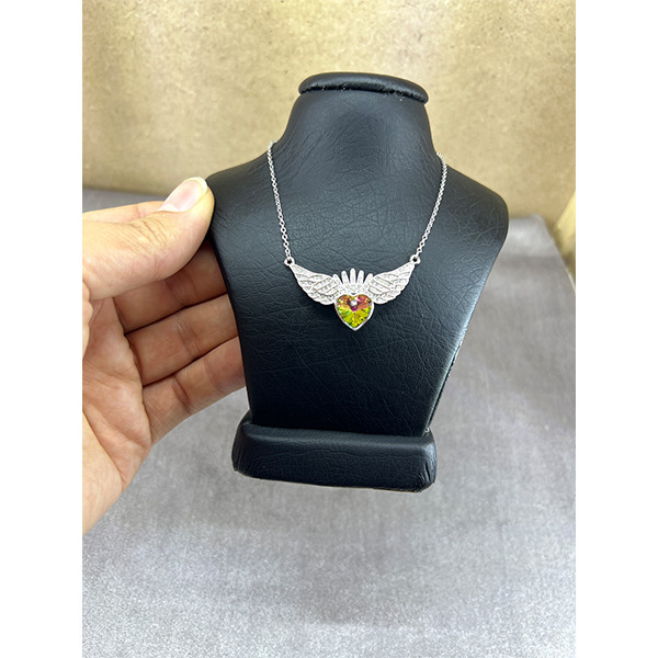 گردنبند نقره زنانه سواروسکی مدل تاج و بال QUEEN کد 30004 گردنبند نقره زنانه سواروسکی مدل تاج و بال QUEEN کد 30004