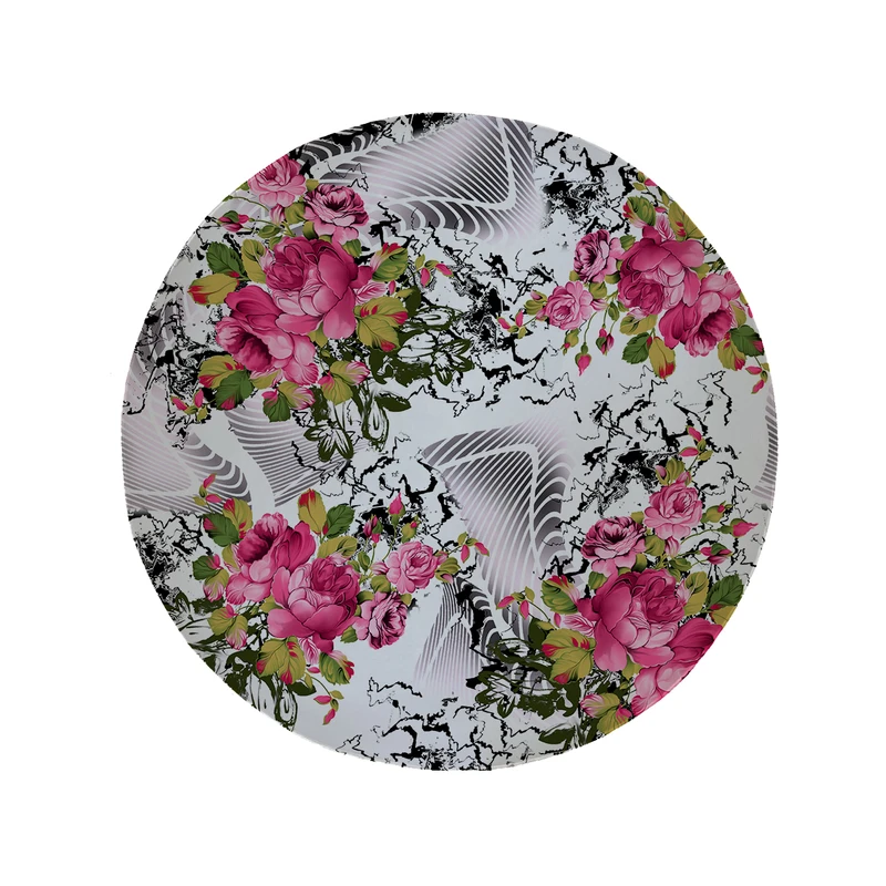 پادری مدل دایره طرح گل کد 5251 سایز 90 × 90 سانتی متر 