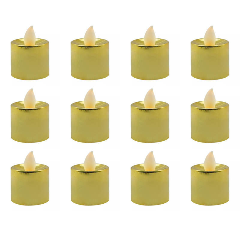  شمع ال ای دی مدل GOLD مجموعه 12 عددی