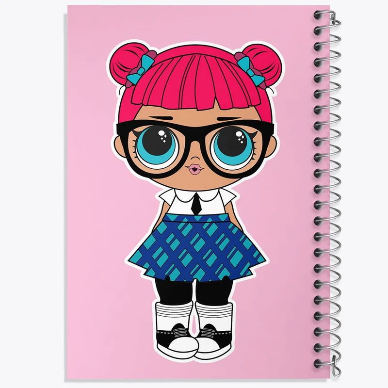 دفتر مشق 50 برگ خندالو مدل عروسک ال او ال LOL کد 27878