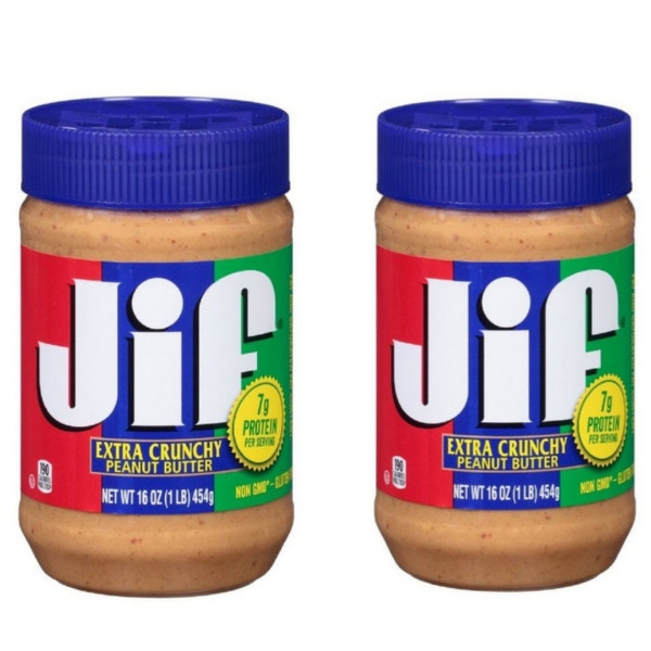 کره بادام زمینی کرانچی بدون گلوتن جیف - 454 گرم بسته 2 عددی