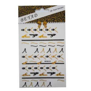 استیکر طراحی ناخن مدل زیپ 1