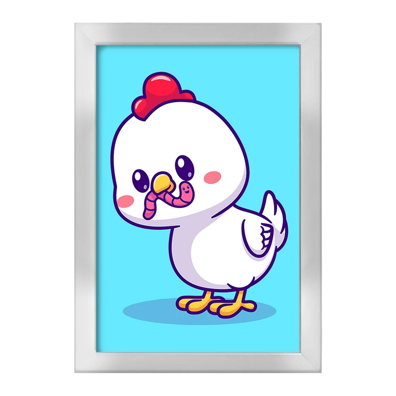 تابلو خندالو طرح حیوانات بامزه خروس کد 29673