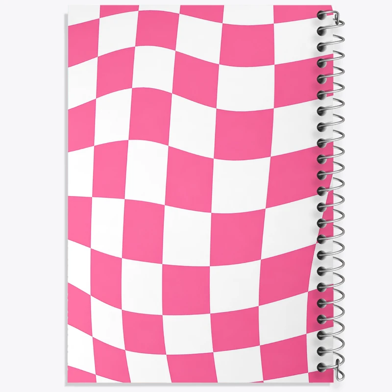 دفتر نقاشی 50 برگ خندالو طرح چهارخونه صورتی کد N2727