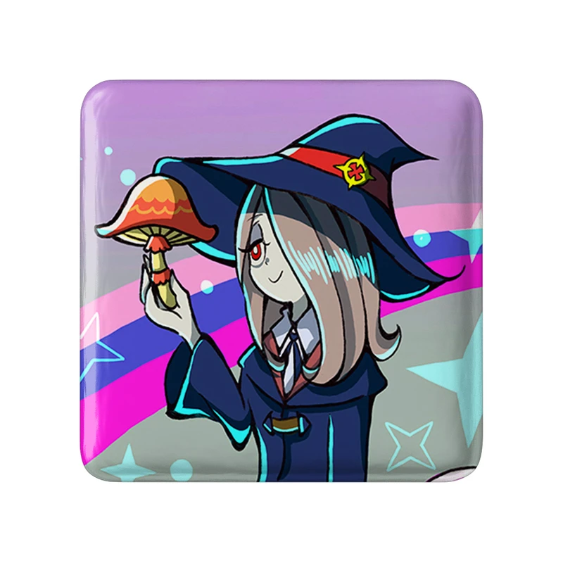 مگنت خندالو طرح سوسی انیمه جادوگران کوچک Little Witch Academia  مدل مربعی کد 22839