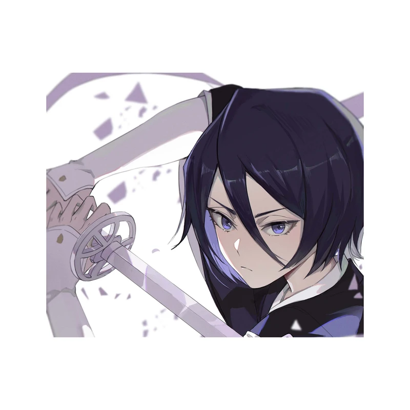 استیکر لپ تاپ و موبایل مدل انیمه طرح بلیچ روکیا کوچیکیi کد 2857