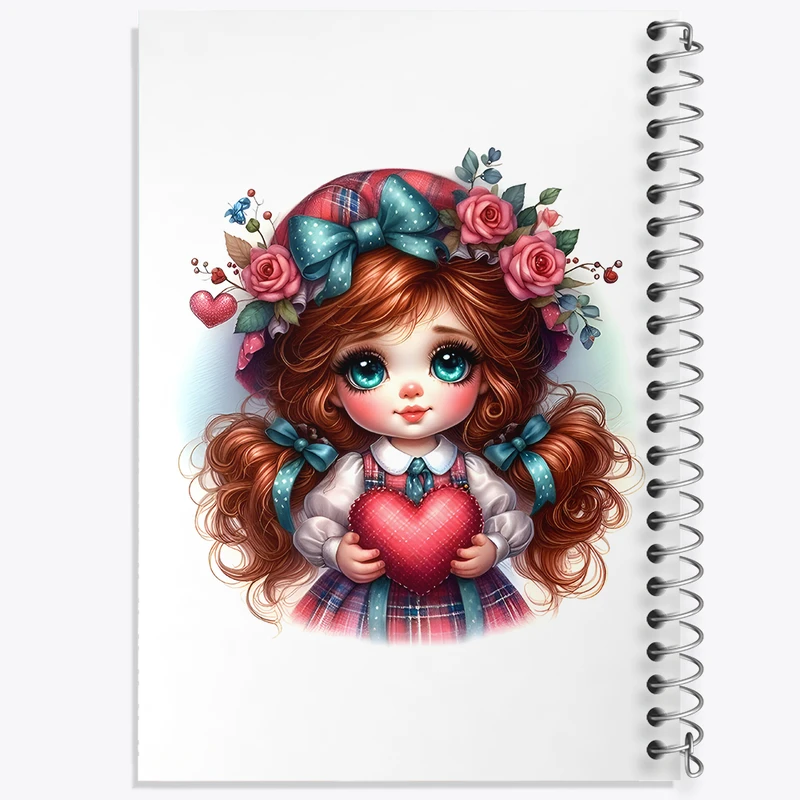 دفتر شطرنجی 50 برگ خندالو طرح دخترانه کد F6179