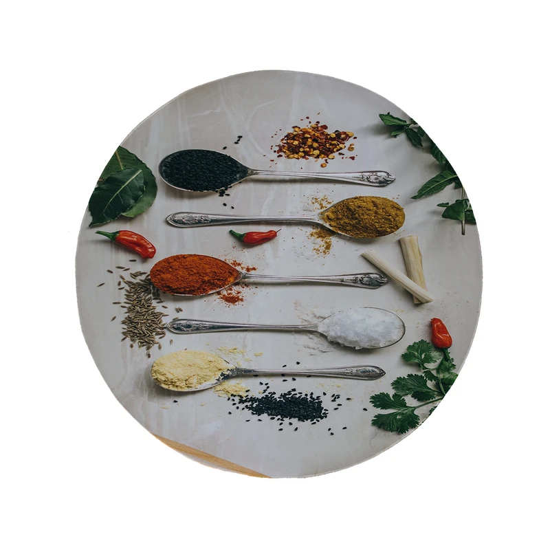 پادری مدل دایره طرح ادویه کد 8541 سایز 90 × 90 سانتی متر