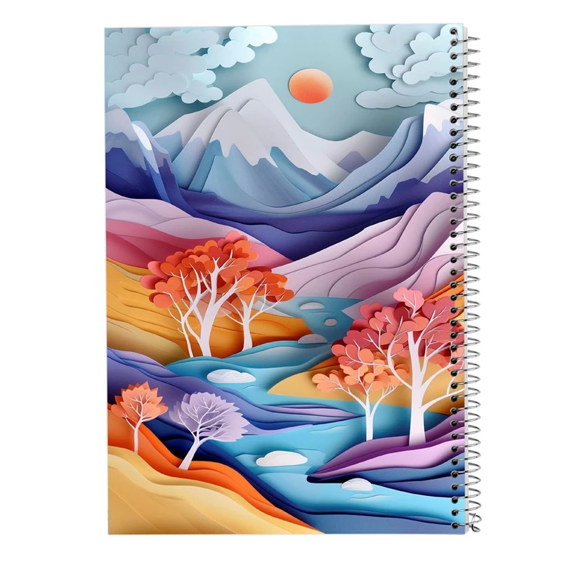 دفتر شطرنجی 50 برگ مدوپد طرح کویر کد DF16684