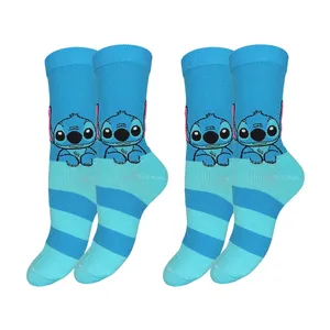 جوراب ساق بلند زنانه دلوین مدل استیج کد 1879 بسته دو عددی رنگ آبی