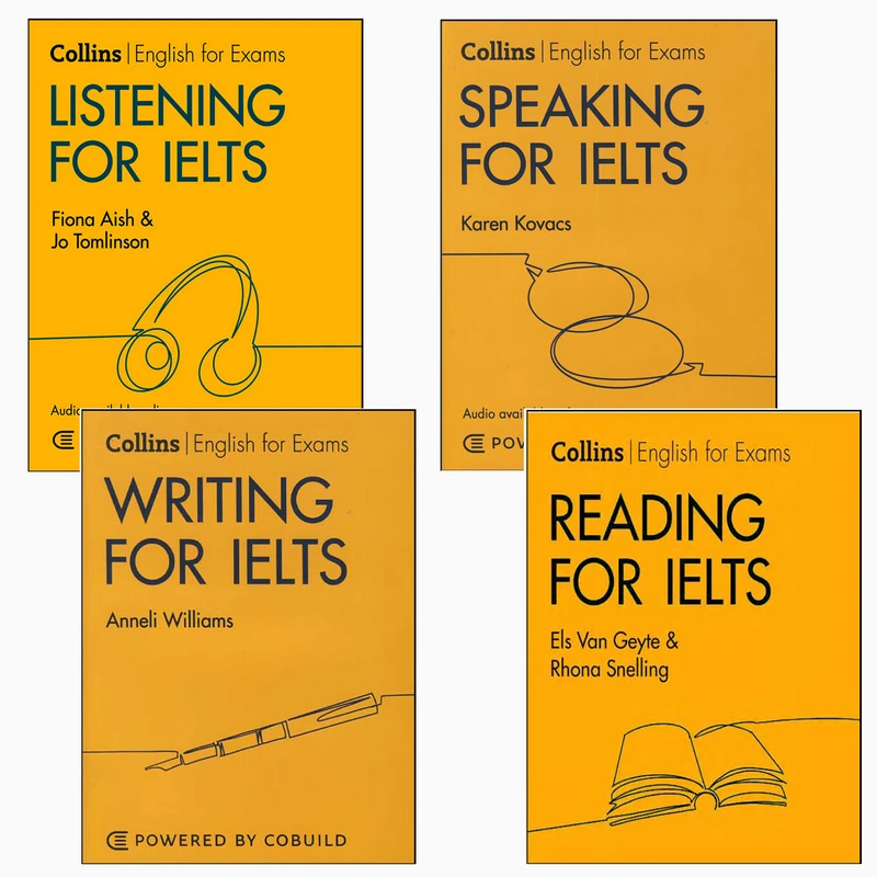 کتاب Collins English for Exams for IELTS اثر جمعی از نویسندگان انتشارات کالینز چهار جلدی