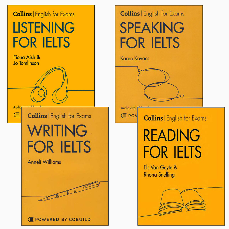 کتاب Collins English for Exams for IELTS اثر جمعی از نویسندگان انتشارات کالینز چهار جلدی کتاب Collins English for Exams for IELTS اثر جمعی از نویسندگان انتشارات کالینز چهار جلدی