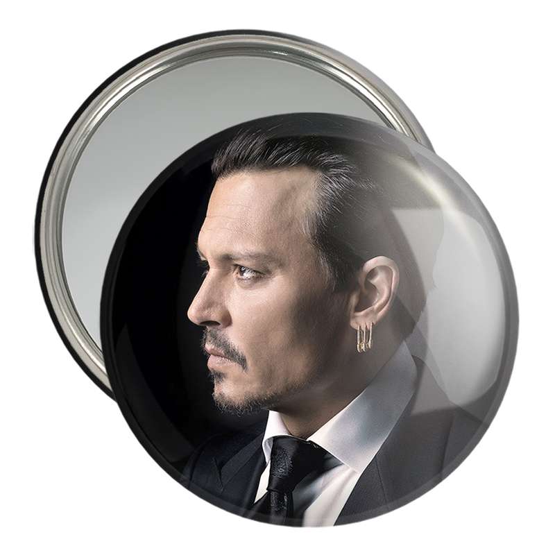 آینه جیبی خندالو مدل جانی دپ Johnny Depp  کد 3295