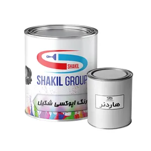  رنگ اپوکسی سفید براق شکیل کد SH-WHIT وزن 1.2 کیلوگرم به همراه هاردنر