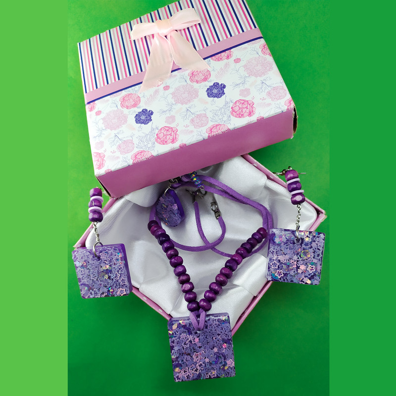 نیم ست دخترانه مدل ستاره رزین کد MD 0058