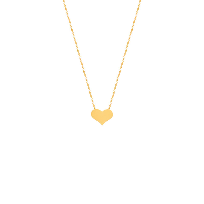 گردنبند طلا 18 عیار زنانه با زنجیر حلقه‌ای (فلامینگو) سایا گلد مدل قلب WN410