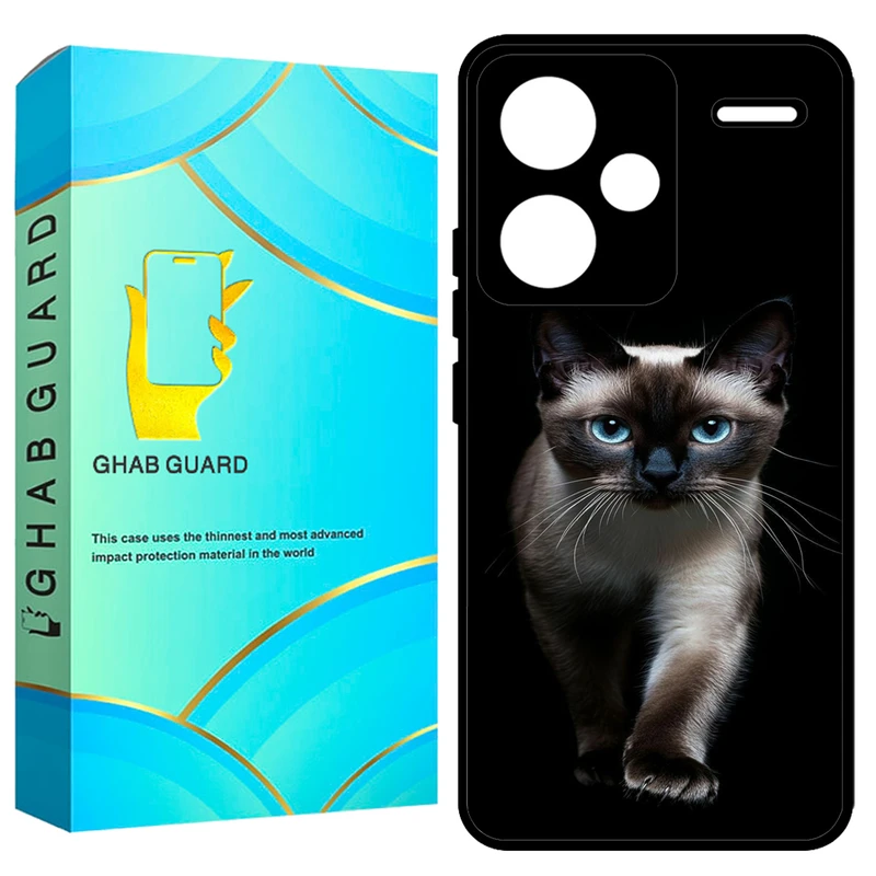 کاور قاب گارد طرح گربه مدل GCHPN13PL مناسب برای گوشی موبایل شیائومی Redmi Note 13 Pro Plus